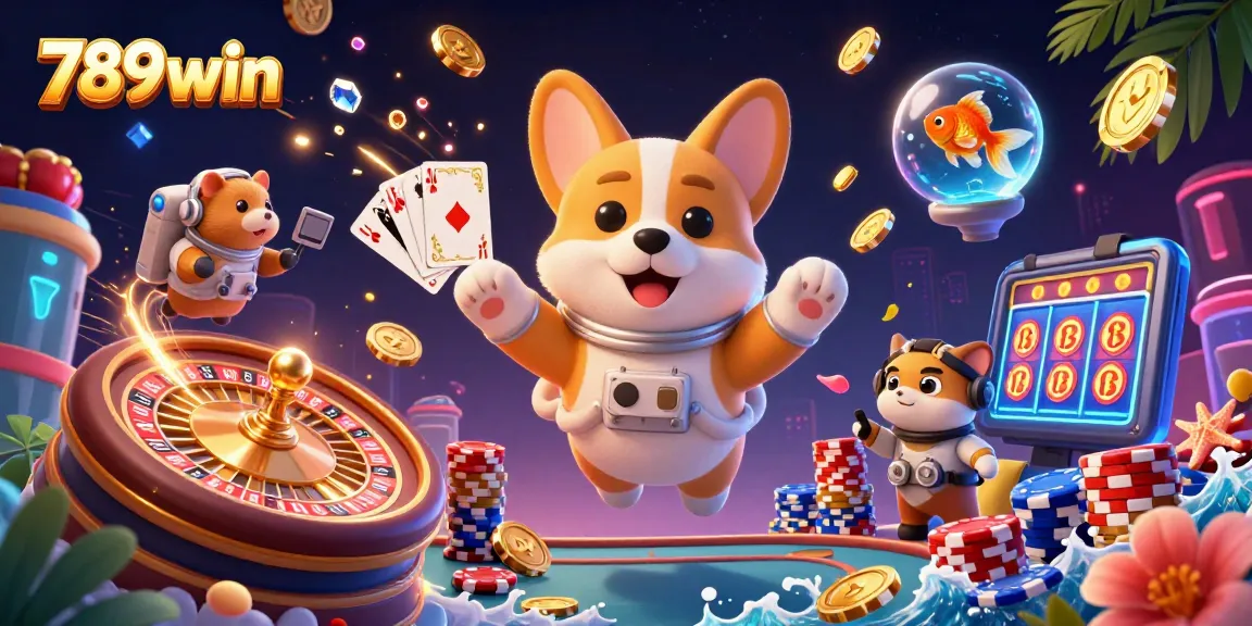 Experience excitement with 789win as a corgi astronaut battles in a space-themed casino world.