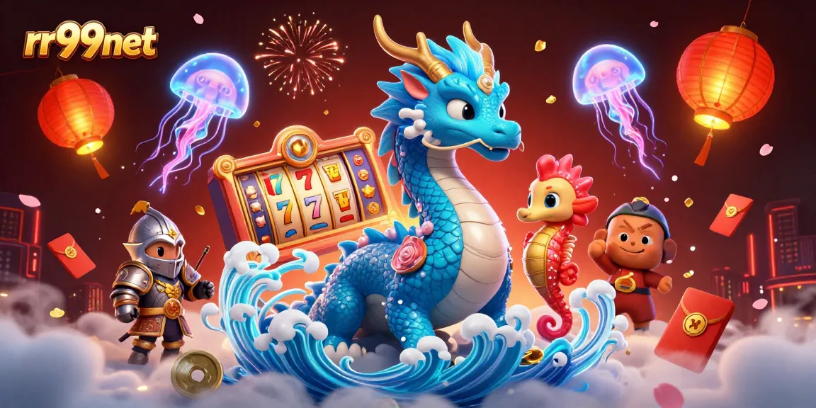 Experience thrilling gameplay at rr99net with an enchanting azure dragon and seahorse knight.