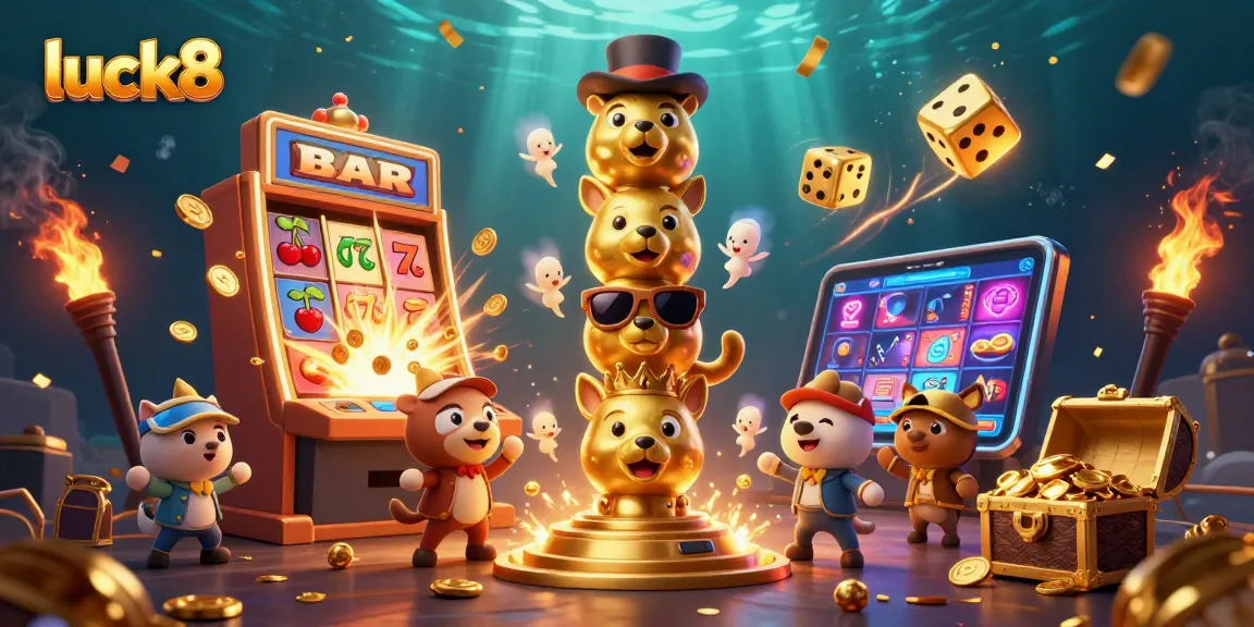 Experience the best of luck8 with interactive slots, vibrant casino games, and joyful totem characters.