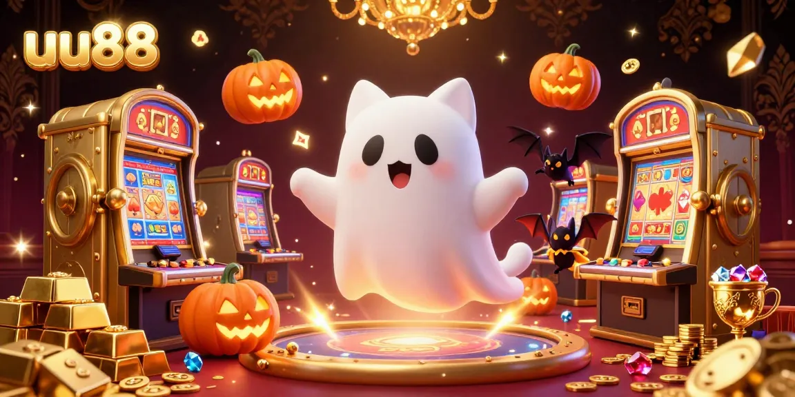 Experience thrilling casino games with the friendly ghost cat and bat at uu88's dynamic gaming scene.