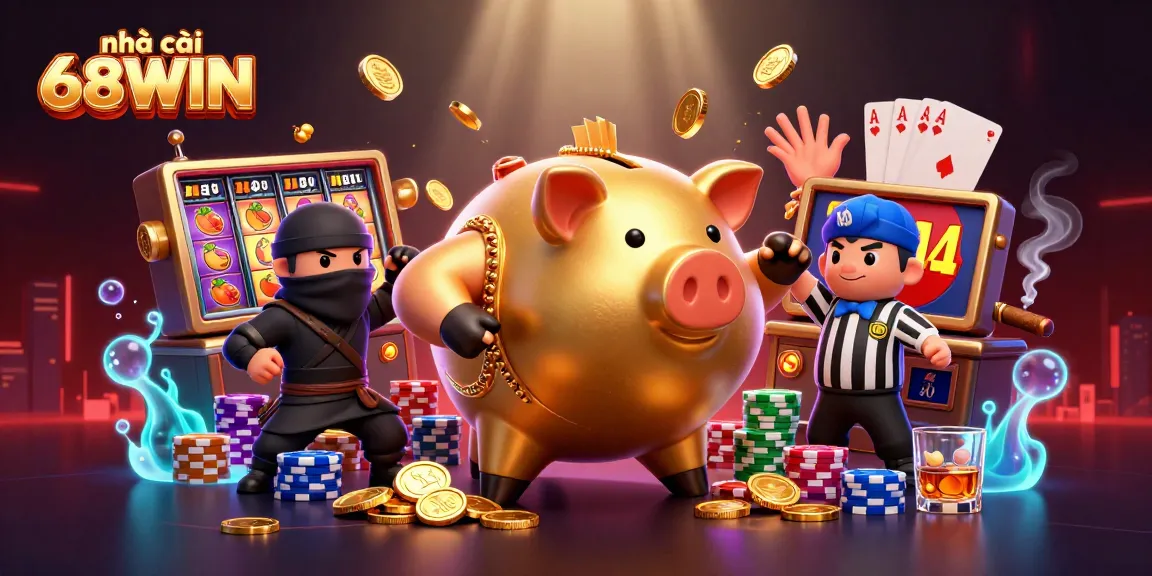Experience the excitement with nhà cái 68WIN featuring dynamic casino elements and vibrant characters.