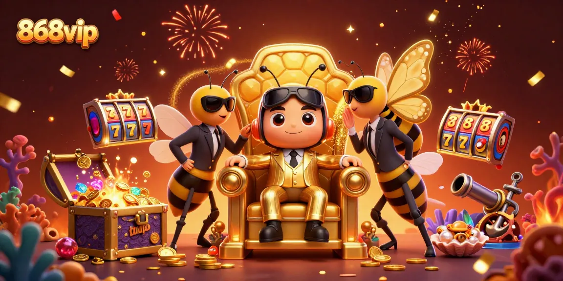 Experience the excitement of gambling with 868vip in a vibrant casino-themed digital illustration featuring characters and elements.