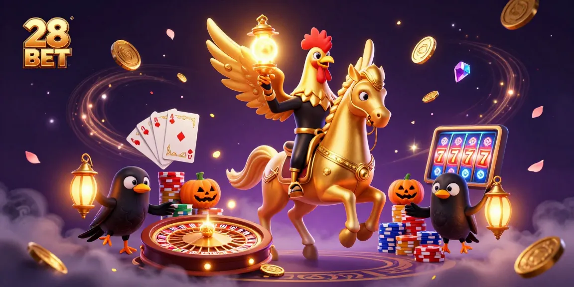 Experience thrilling gameplay with 28 BET in a vibrant casino scene of winning moments.