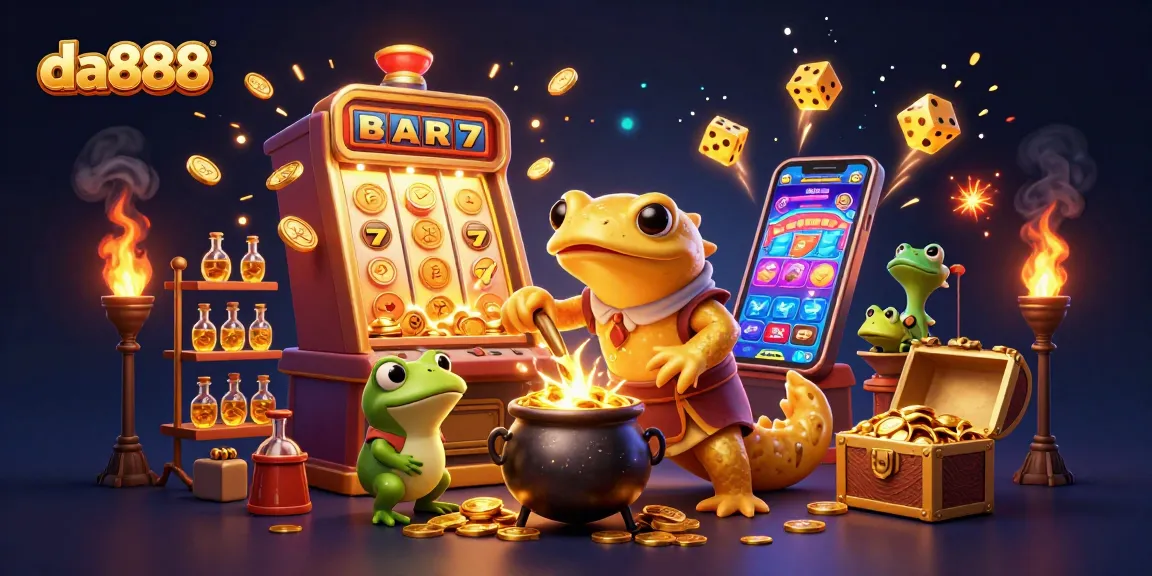Engage with da888’s exciting slots scene featuring alchemy and golden winnings.
