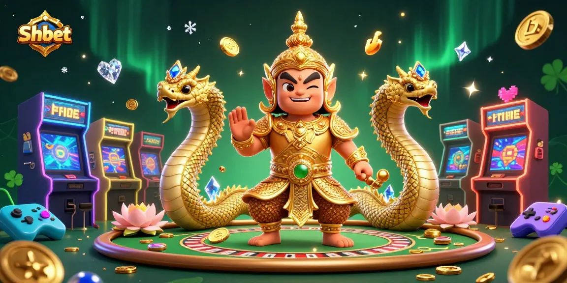 Experience Shbet's vibrant casino scene with the cheerful yaksha and Naga companions.