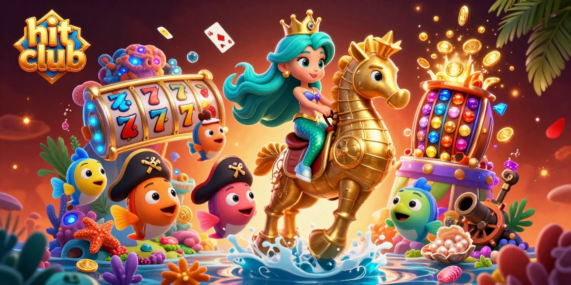 Experience the hit club excitement with the mermaid princess at a vibrant underwater casino scene.