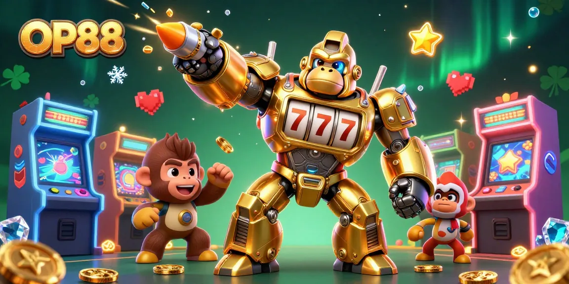 Spin the reels and win big at OP88's online casino with vibrant arcade action and high-octane gameplay.